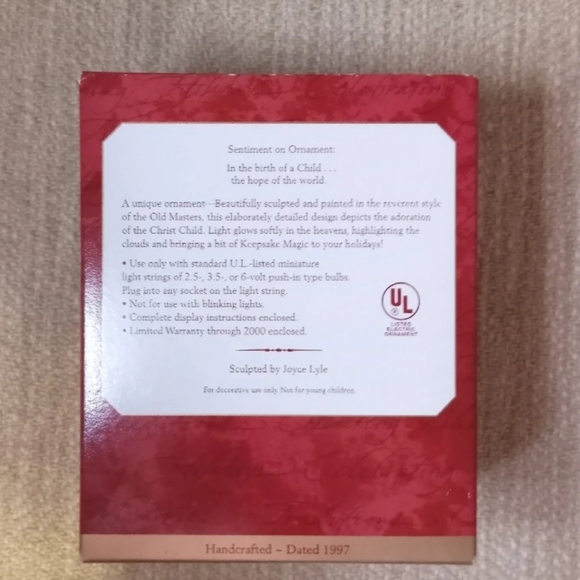 1997 Hallmark Keepsake "Madonna and Child" Magic Light Christmas Ornament - Picture 2 of 8